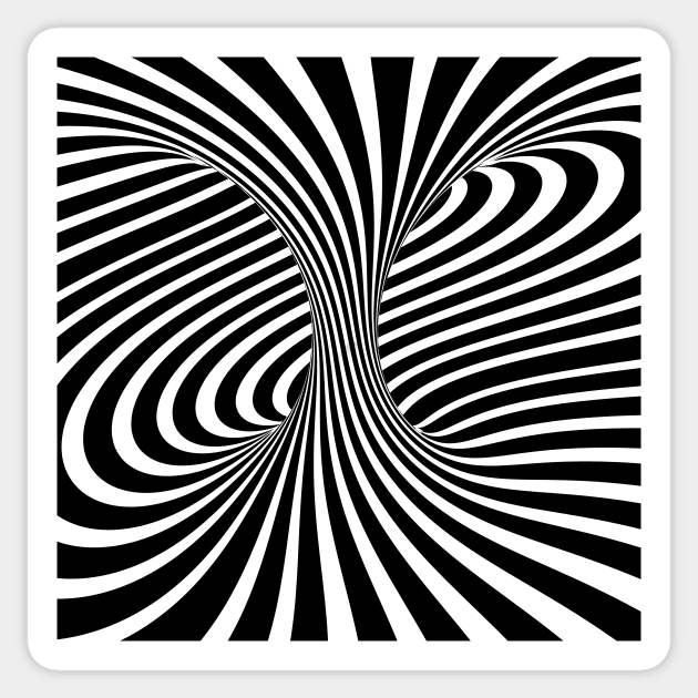 Swirl Lines Black and White Sticker by AKdesign